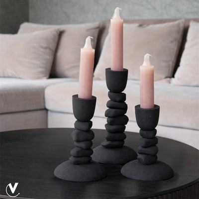 Kaarshouder Nechi  black L10 x B8 x H28/22/19 cm (black L10 x B8 x H28/22/19)