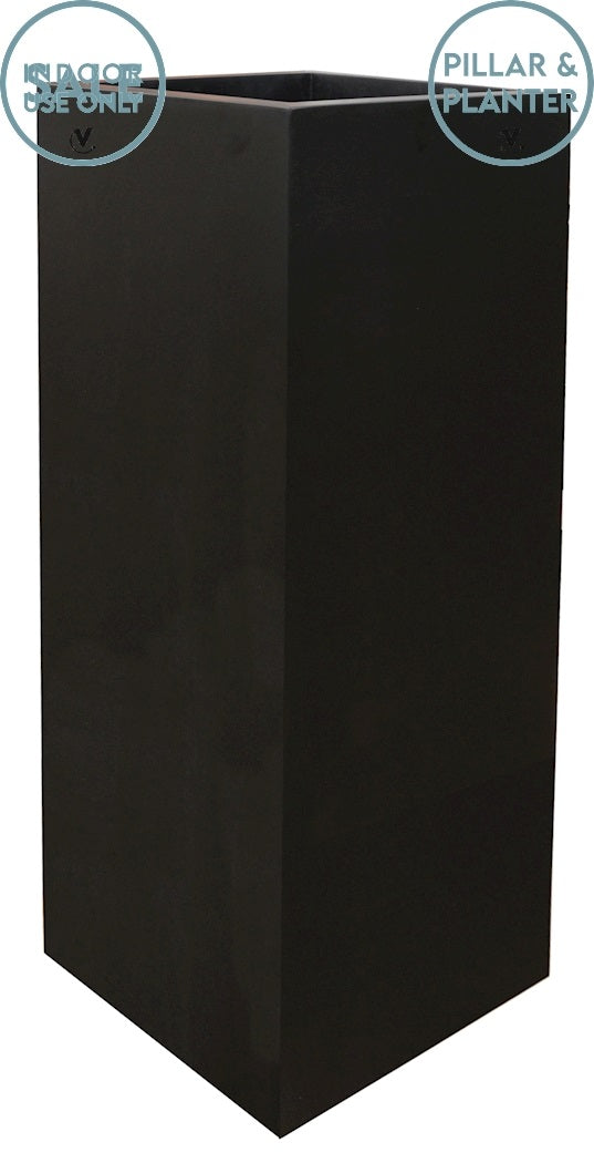 Pot Pearl L matte black L35 x B35 x H100 cm  (Black L35 x B35 x H100 cm)
