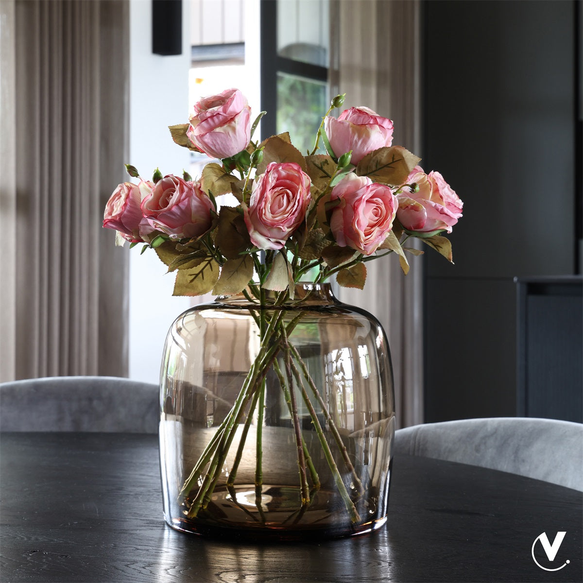 Vaas Bartica M taupe Ø25 x H25 cm (Taupe Ø25 x H25 cm)