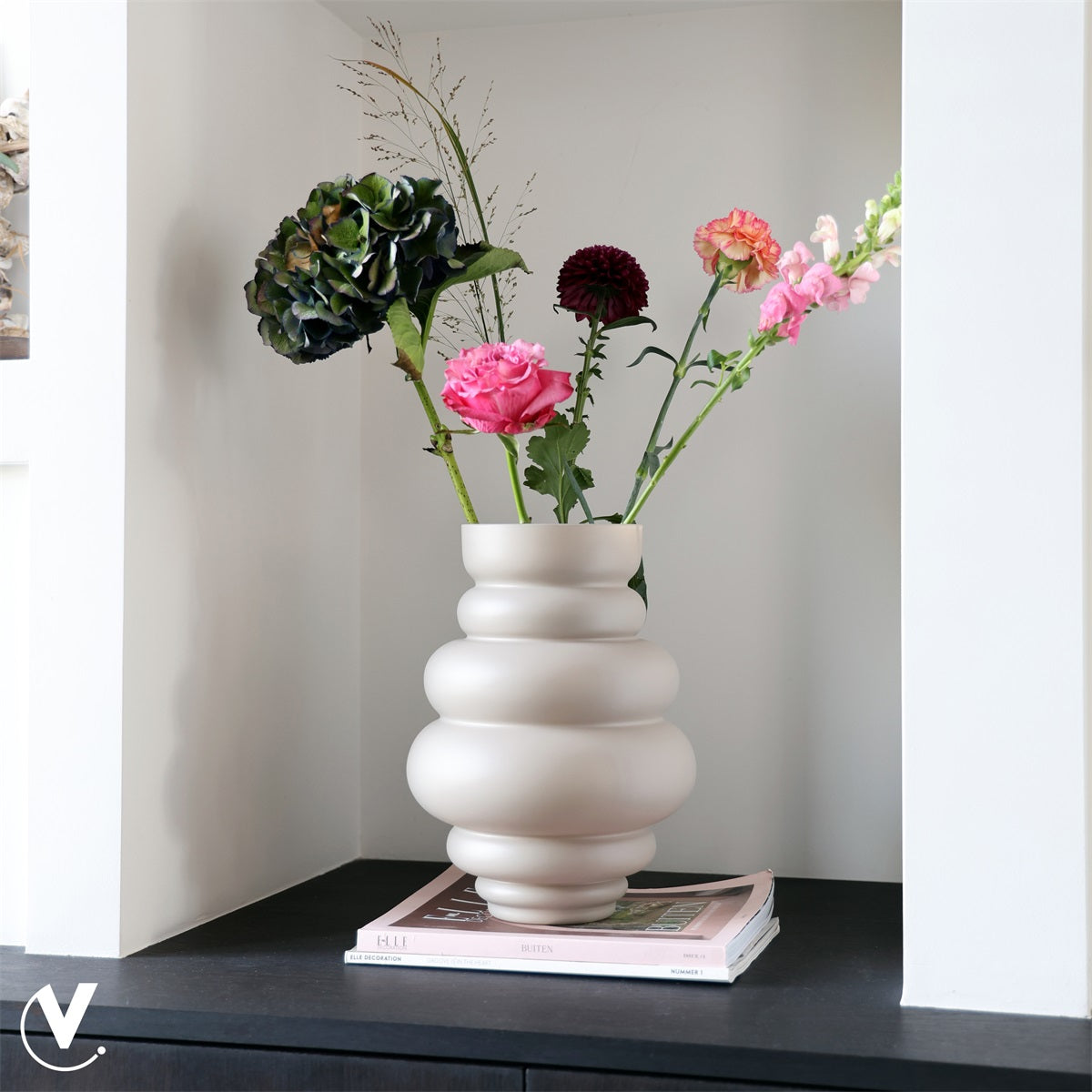 Vaas Maputo M matte ivory Ø22 x H30 cm (Matte Ivory Ø22 x H30 cm)