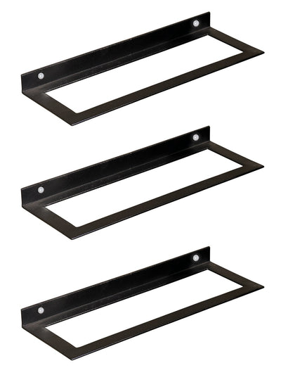 SALE! Deco Maringa Wall Wine Rack S black L30 x H11 x B2 cm 3 stuks (black L30 x H11 x B2 cm)