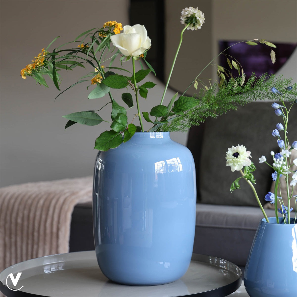 Vaas Artic - Mondgeblazen glas M / Blauw