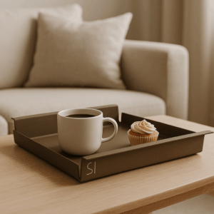 flip tray - dienblad small bruin