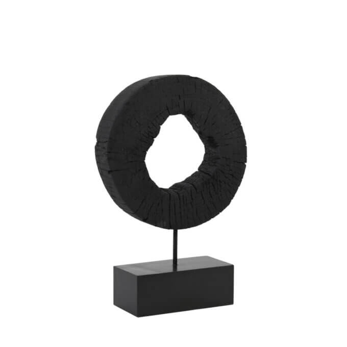Ornament op voet hout 30x10x43 cm