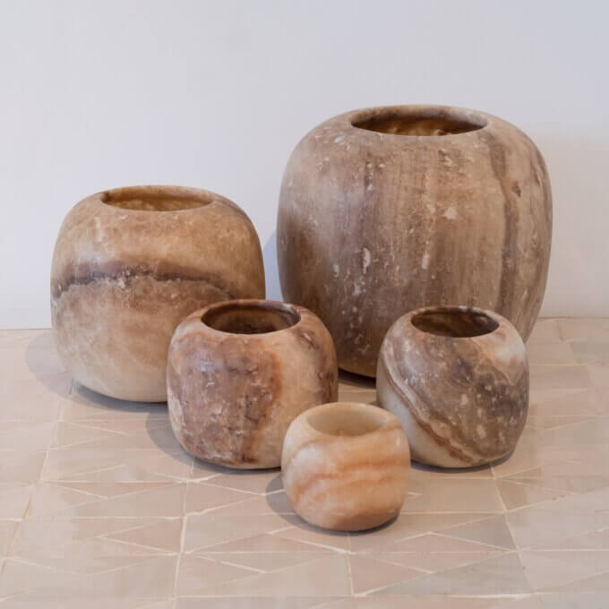 Waxinelichthouder - Alabaster - Afbeelding 4