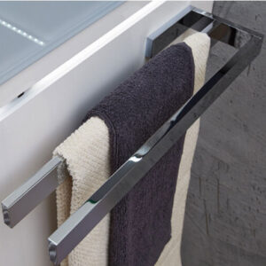 TLF handdoekhouder chroom, twee armen, naar voren open