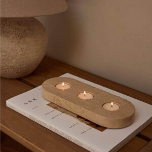 waxinelichthouder Travetine