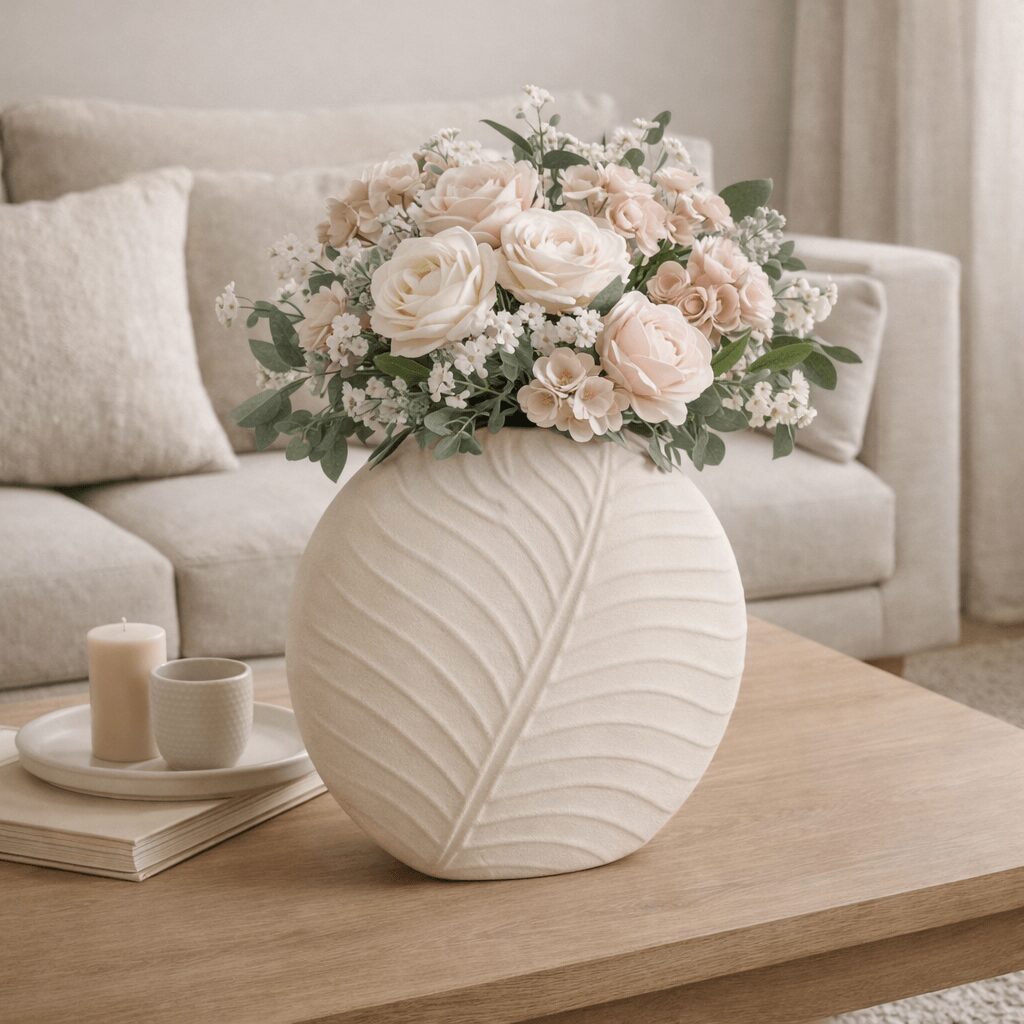 Sfeerfoto enveloppenvaas Leaf - metaal