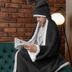 1+1 GRATIS - Flanellen Wasbare DekenZydante Home® Hoodie Deken Kinderen – Corduroy Rib