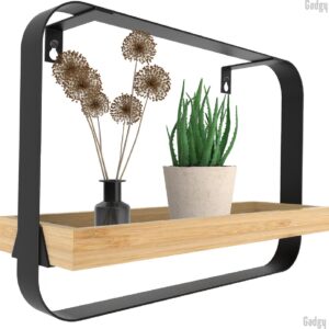 Wandplank Wandrek – Industrieel Metaal & Bamboe