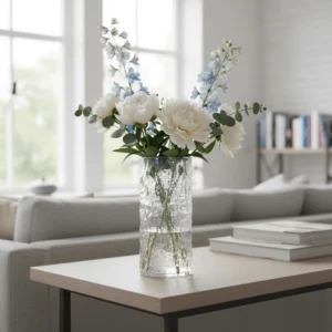 Vaas Ice – Elegante glazen design vaas met subtiele textuur