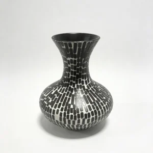 Vaas Mosa – Bamboe design vaas in zwart en wit