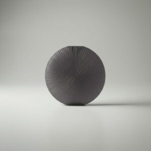 Vaas Riva – ronde design vaas met geribbelde textuur