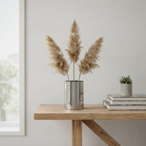 Vaas Noir – cilindervormige design vaas van rookglas