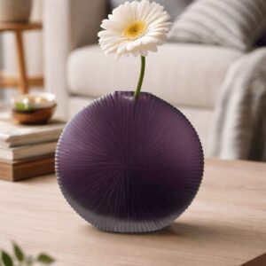 Vaas Riva – ronde design vaas met geribbelde textuur